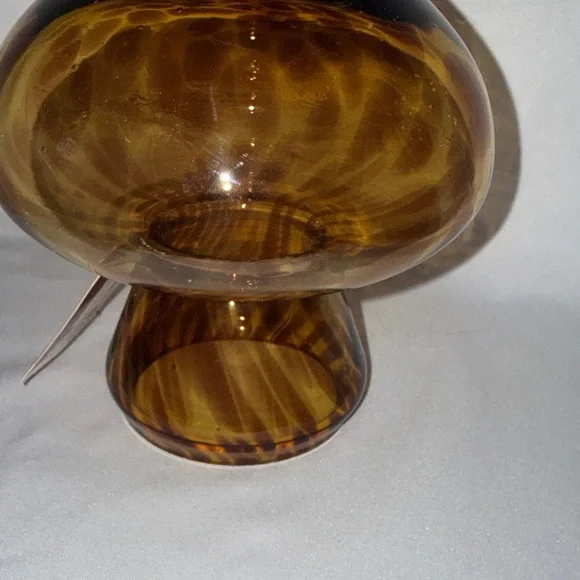 Celebrate Together Glass Mushroom Decor Brown Tortoiseshell - Picture 4 of 6